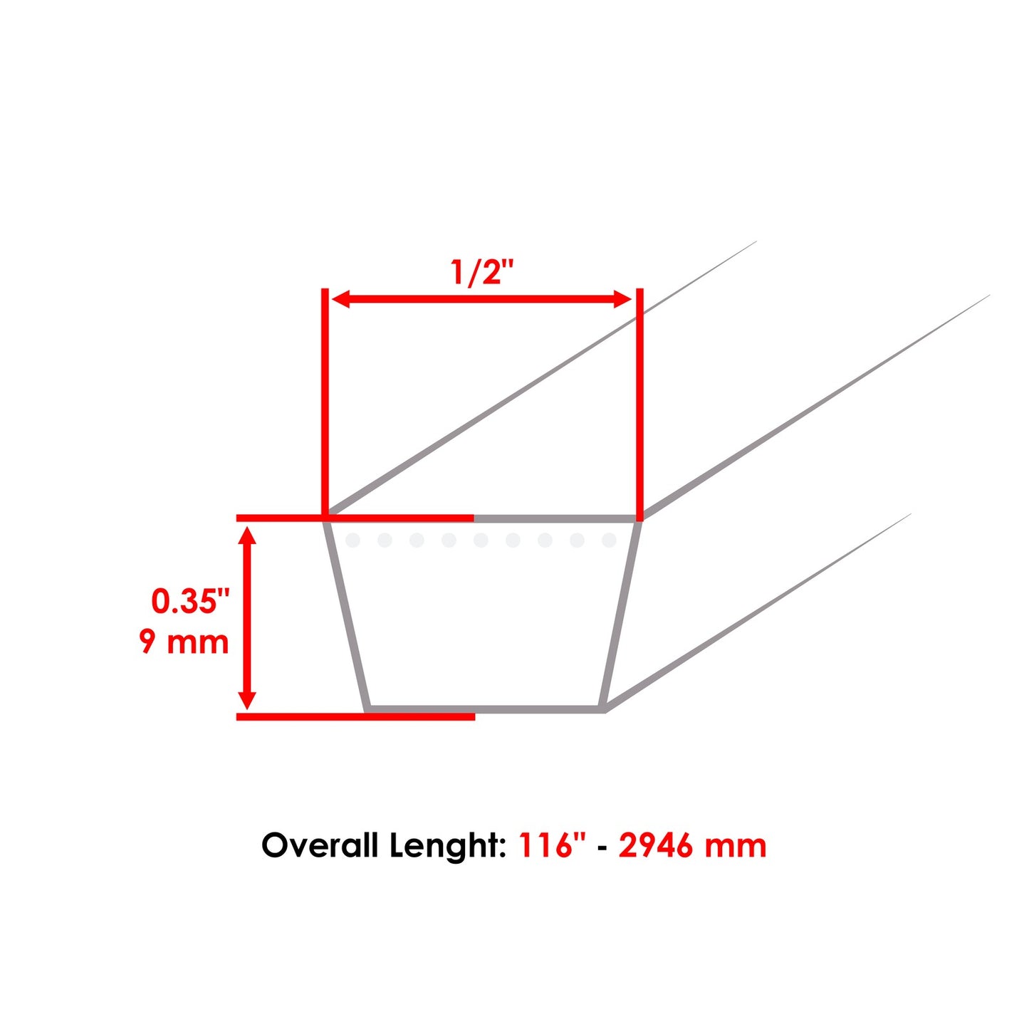 Deck Belt Replacement for Hustler 36 in Mini FasTrak Sport (2009–2018)