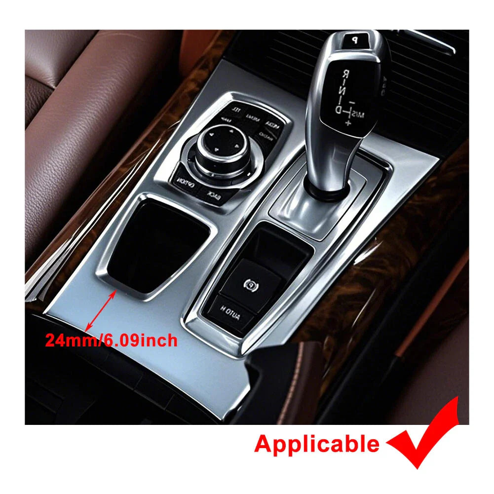 Carbon Fiber Black Gear Shift Box Trim for BMW E70 X5 E71 X6 (2008-2013)
