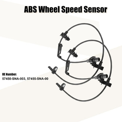 2 x ABS Wheel Speed Sensors for Honda Civic (2006-2011)