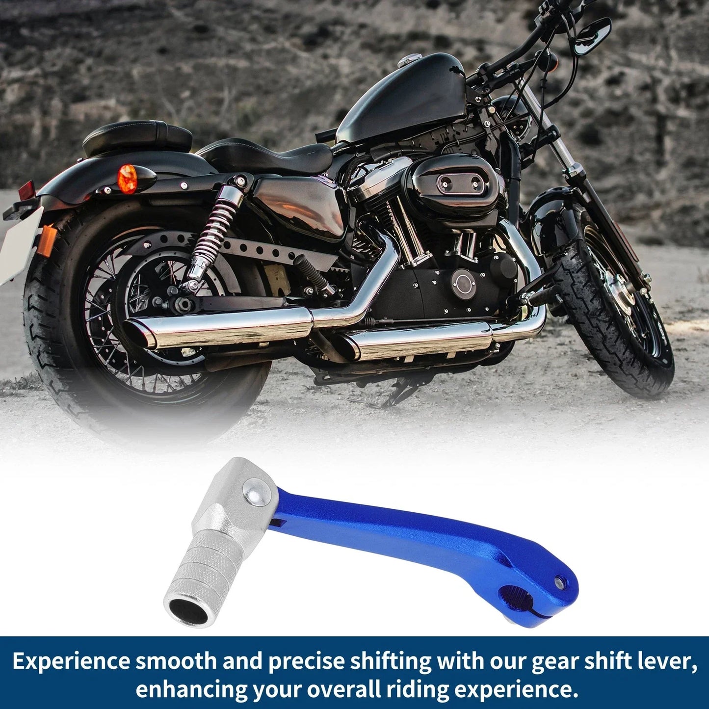 Folding Motorcycle Gear Shifter Lever for Honda CRF150F (2003-2017) Blue Silver