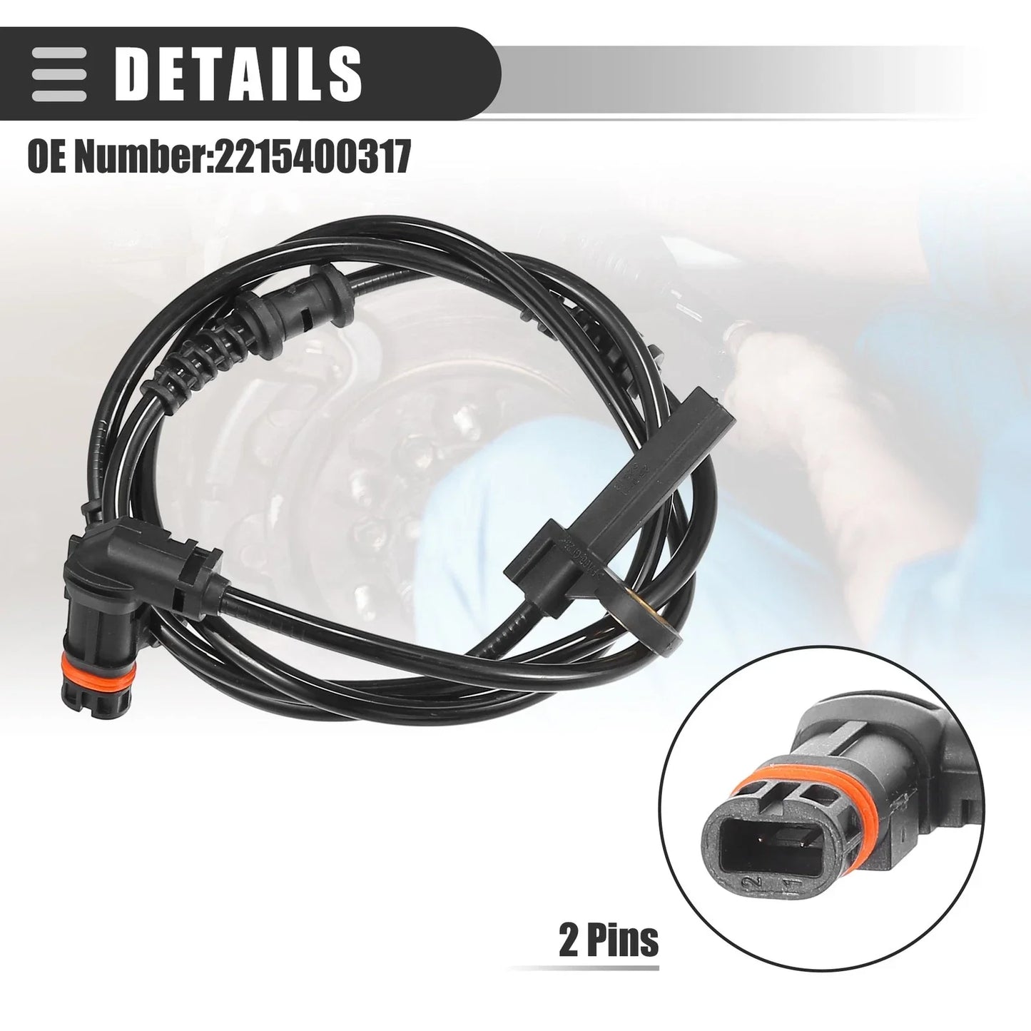 ABS Sensor Set for Mercedes-Benz CL500 (2007-2010) - 2 x Front Left & Right