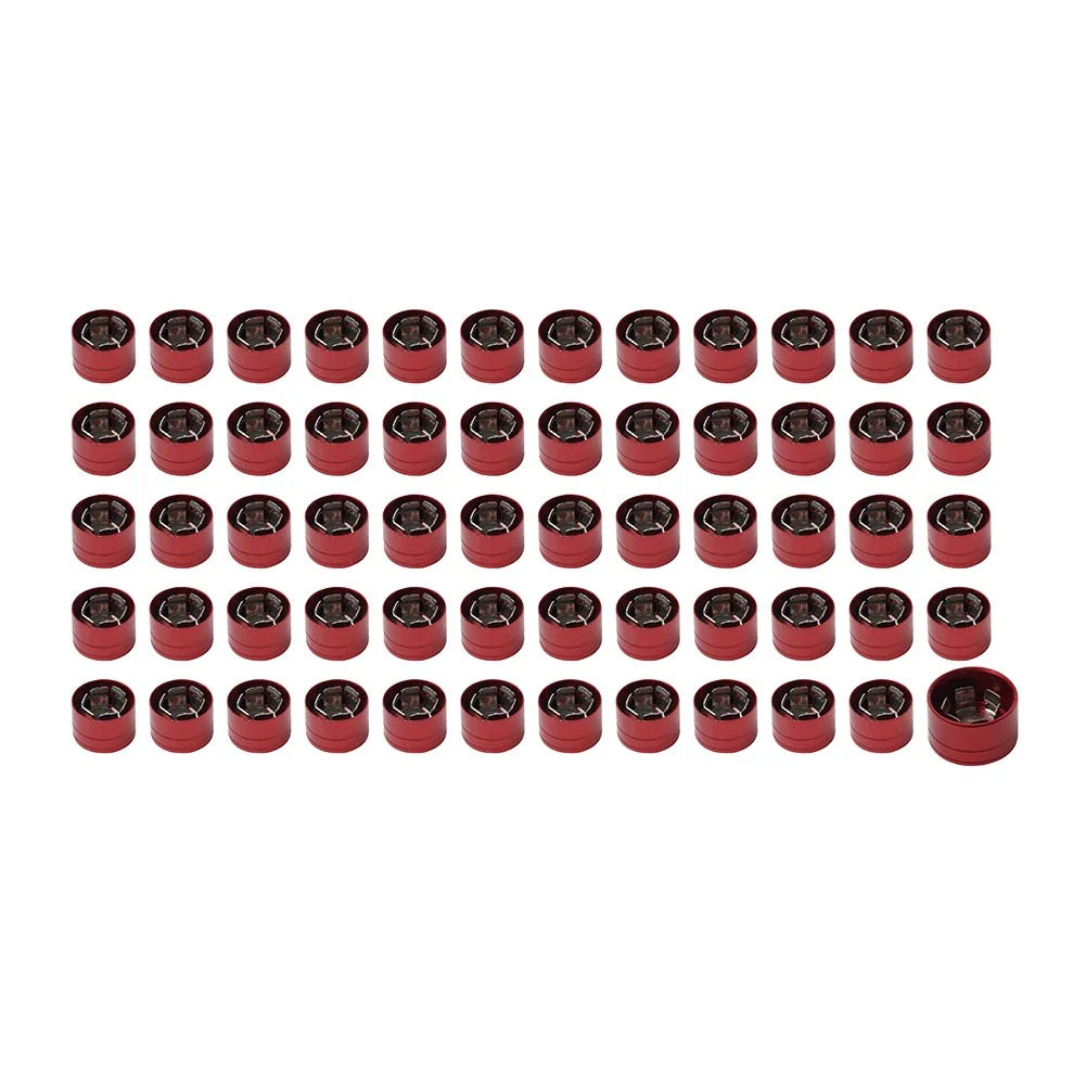 60x Red Engine Screw Caps for Harley Twin Cam Engines (1999-2017)