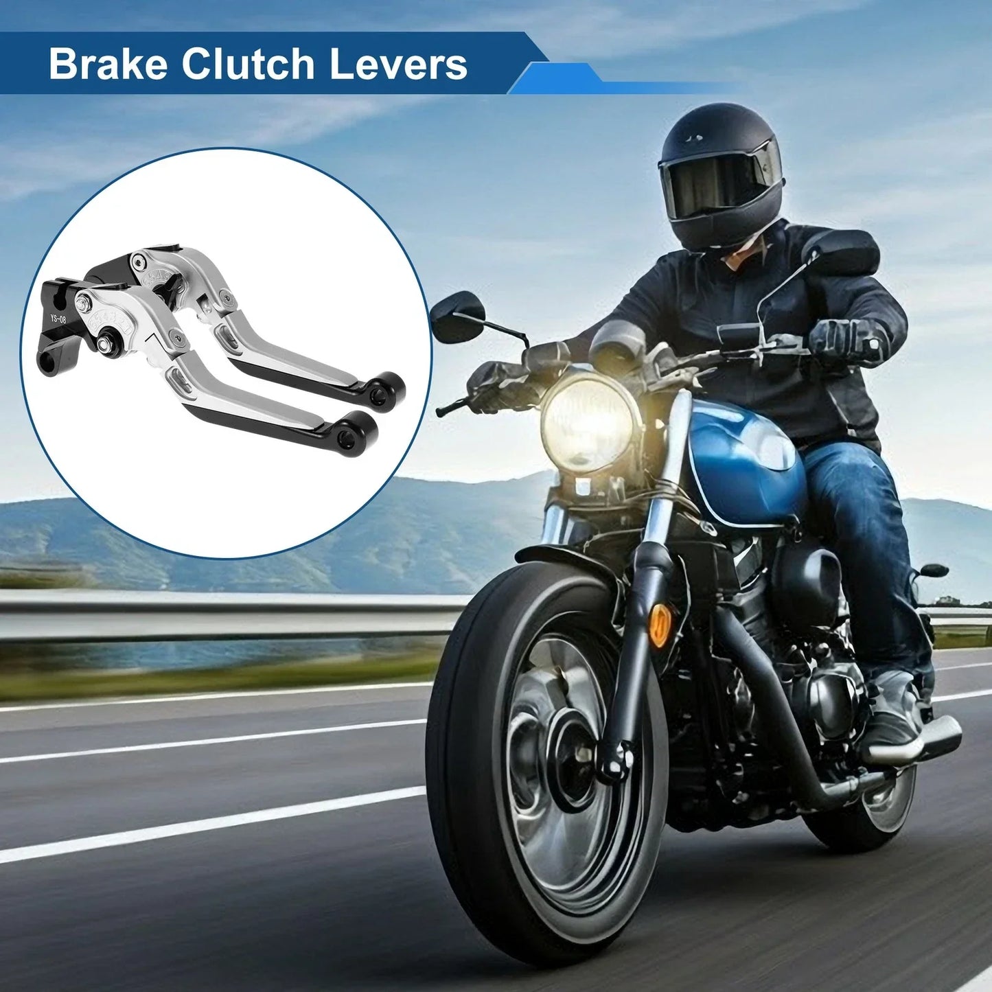 Adjustable Brake Clutch Levers for Honda CBR600RR (2003-2016) Silver Black