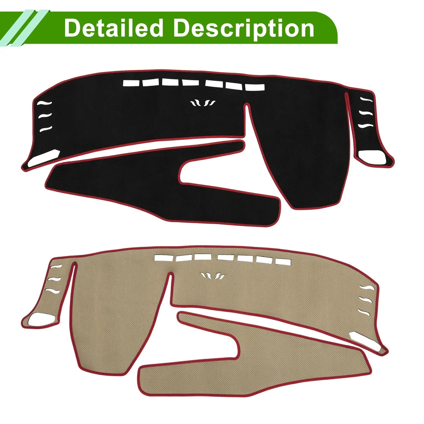 Dashboard Cover Mat for Lexus UX250H 2019-2020 Sun Protector Pad Black Red