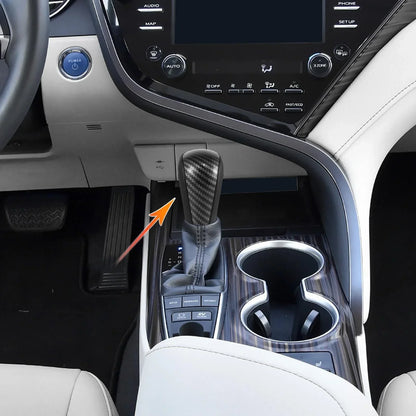 Faux Leather Gear Shift Knob for Toyota Lexus Carbon Fiber Pattern ()