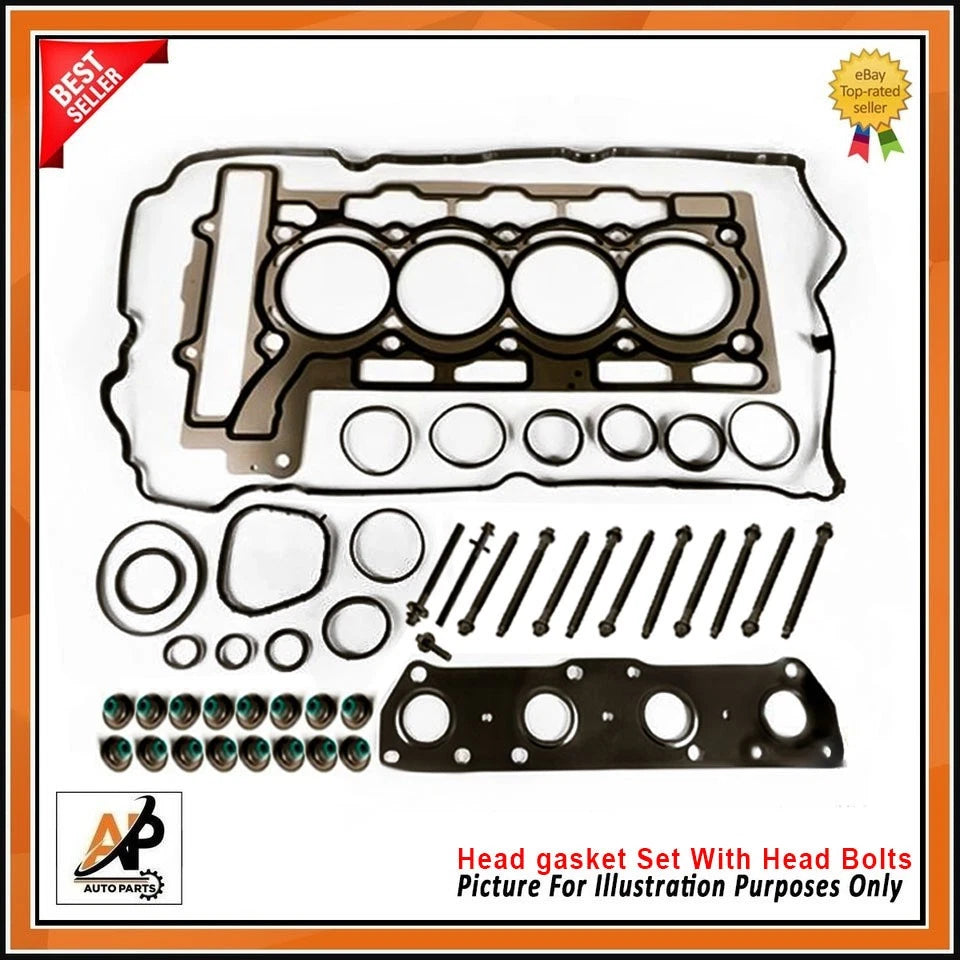 Cylinder Head Gasket Set Replacement with Head Bolts for Mini Cooper S R57 R58 (2010–2013)