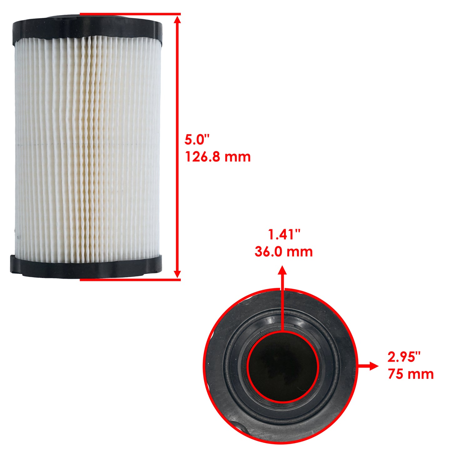 Air Filter Cleaner Replacement for John Deere Z345R Z355E (2010–2017)