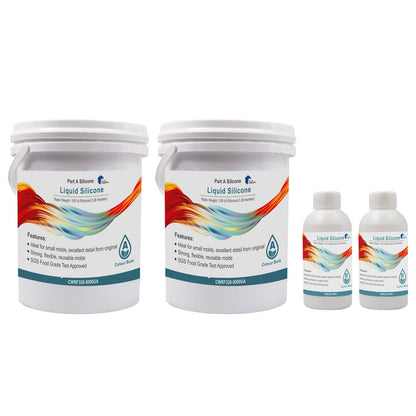 Silicone Liquid Rubber Mould Making Kit 100:3 Mix - 1Kg, 2Kg, 5Kg, 10Kg Blue