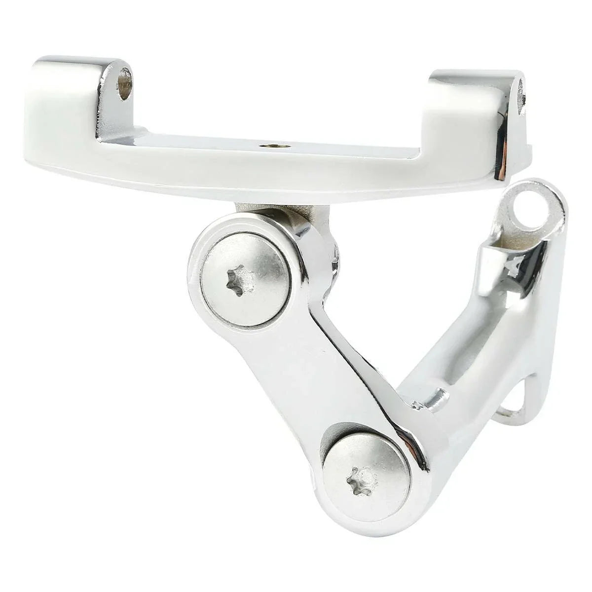 Chrome/Blk Passenger Adjustable Footboard Mount for Harley Touring (1993-2025)