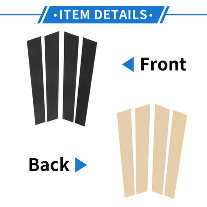 4 Pcs Black Door Pillar Window Trim for Porsche Panamera (2009-2016)