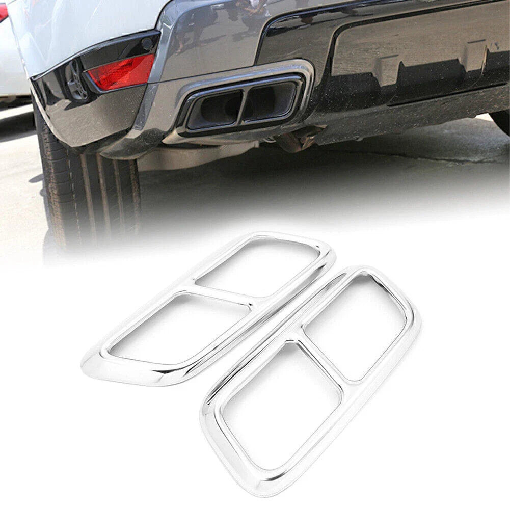 Muffler Pipe Cover Trim Silver for Land Rover Range Rover Sport (2018-2019)
