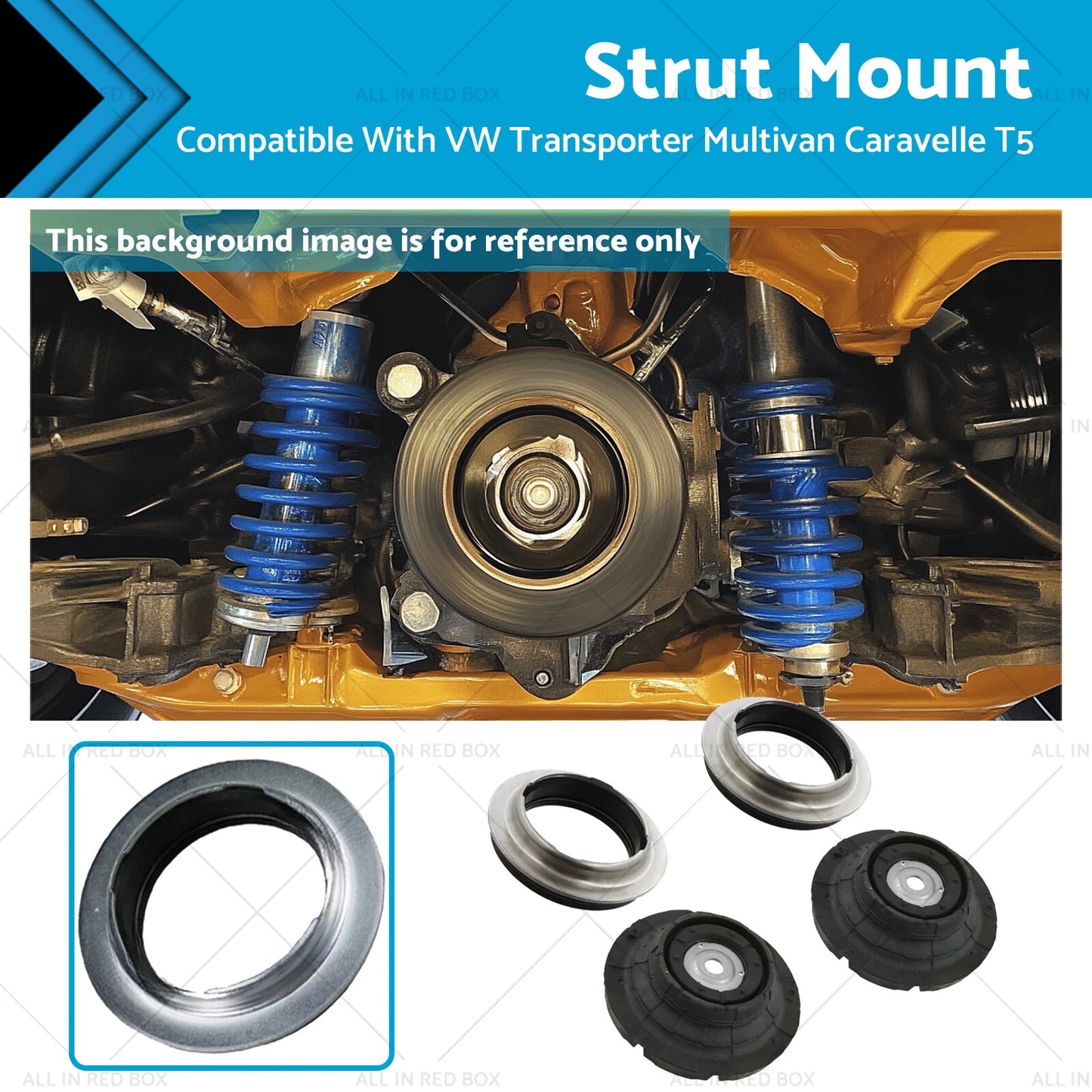 Front Strut Mounts with Bearings for VW Transporter Multivan (2003-2015)