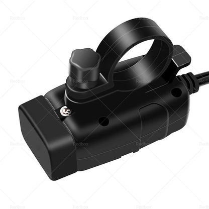 Dual USB Fast Charger Socket with LED Voltmeter for Motorcycle