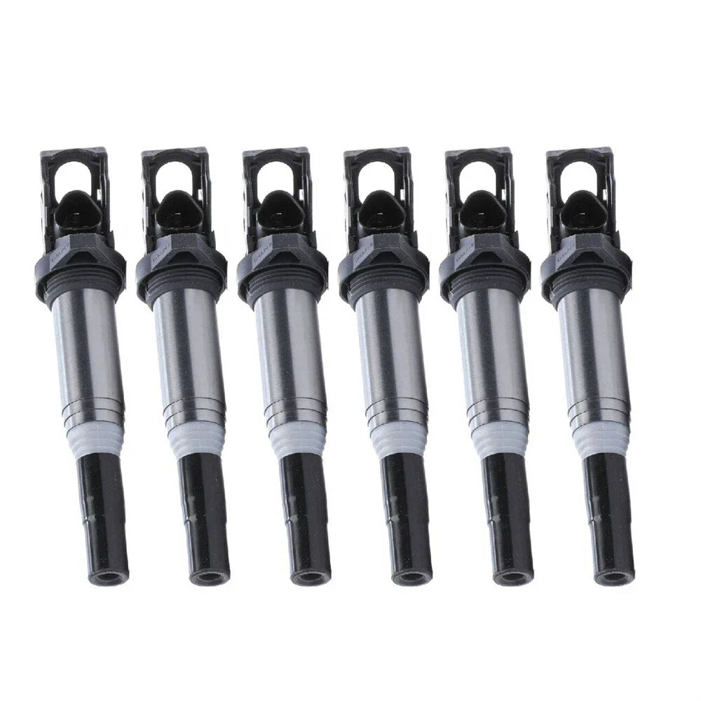 6Pcs Ignition Coils 3-Pin Connector for BMW 1 Series M E82 E88 320i E46 E60 (2008-2013)