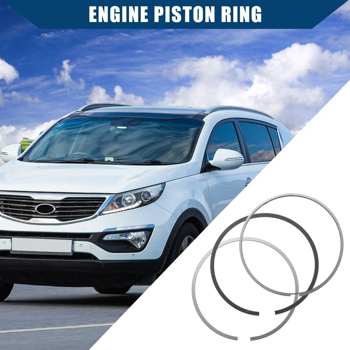Piston Ring Set for Hyundai Tucson 2.4L L4 (2014-2015) Durable