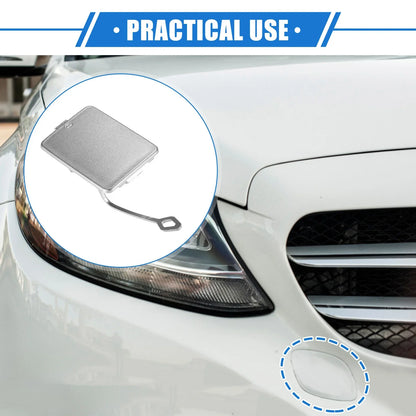 Front Bumper Tow Hook Eye Cap for Mercedes-Benz R350 (2006-2010) Silver Tone