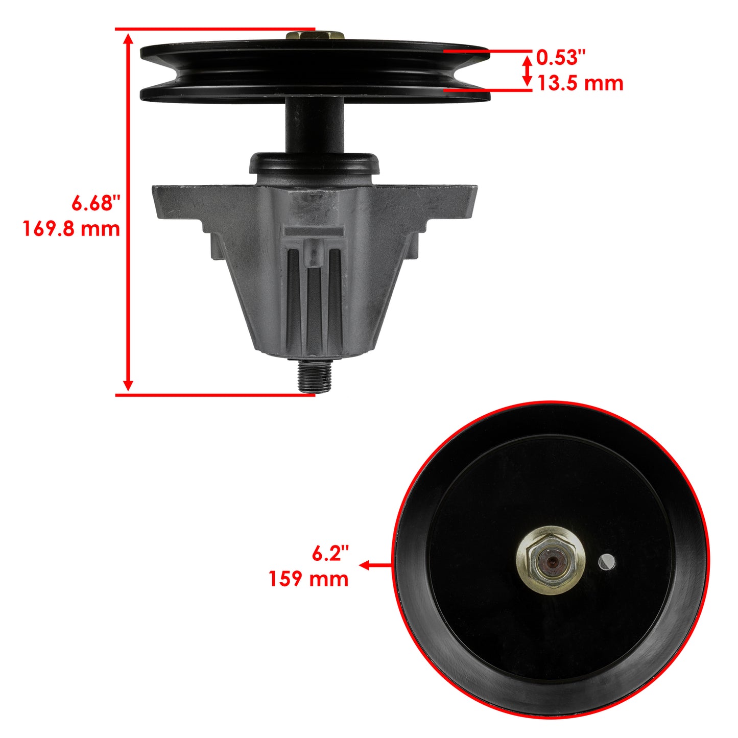 Deck Spindle Blade Pulley Replacement for Cub Cadet XT1-LT 46 (2020–2024)