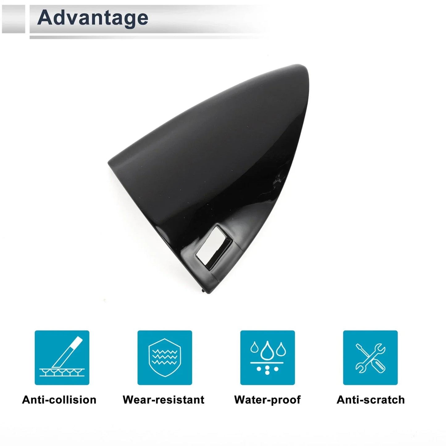 Front Left Door Handle Cover for Hyundai Elantra MK7 (2020-2023) Black