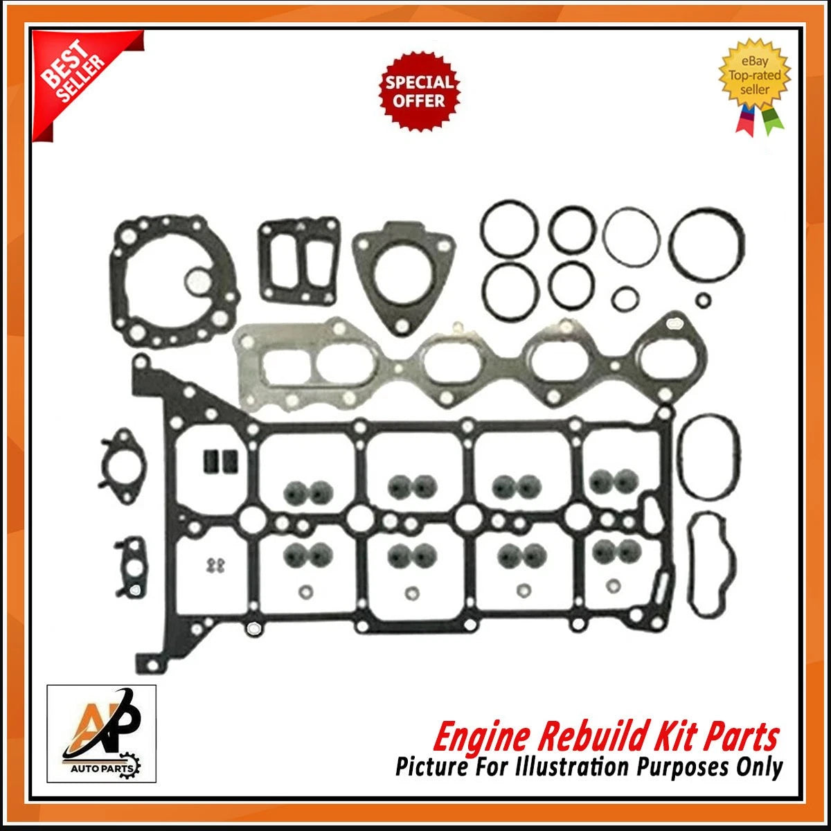 Engine Bearing with Replacement Rebuild Kit Parts for Ford Transit (2017–2023)