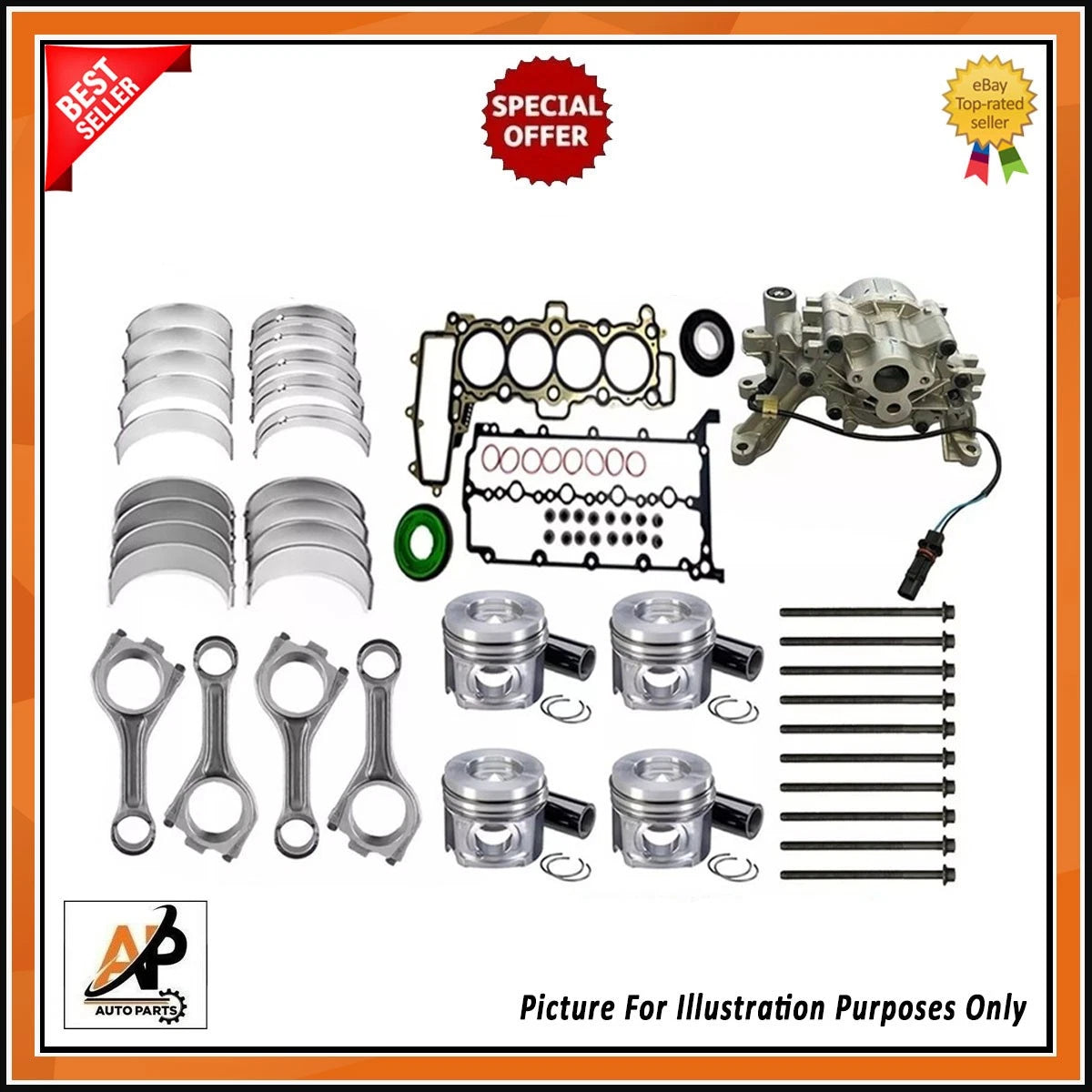 Crankshaft Rebuild Kit with Alloy Steel for Land Rover Discovery 204DTD (—)