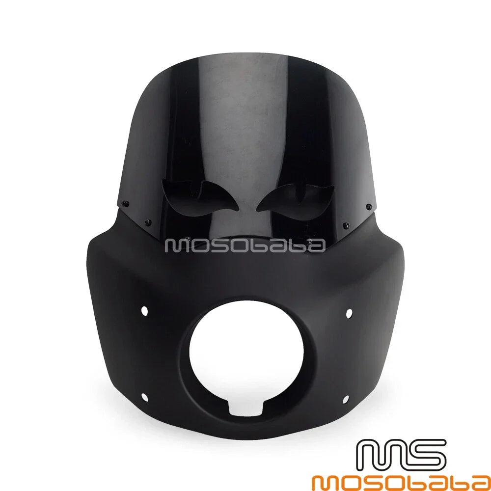 Matte Black Headlight Fairing w/ 12" Windshield for HD Softail Low Rider S (20-23)