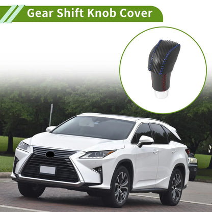 Car Gear Shift Knob Cover for Lexus RX350 2023-2024 Black Microfiber Leather