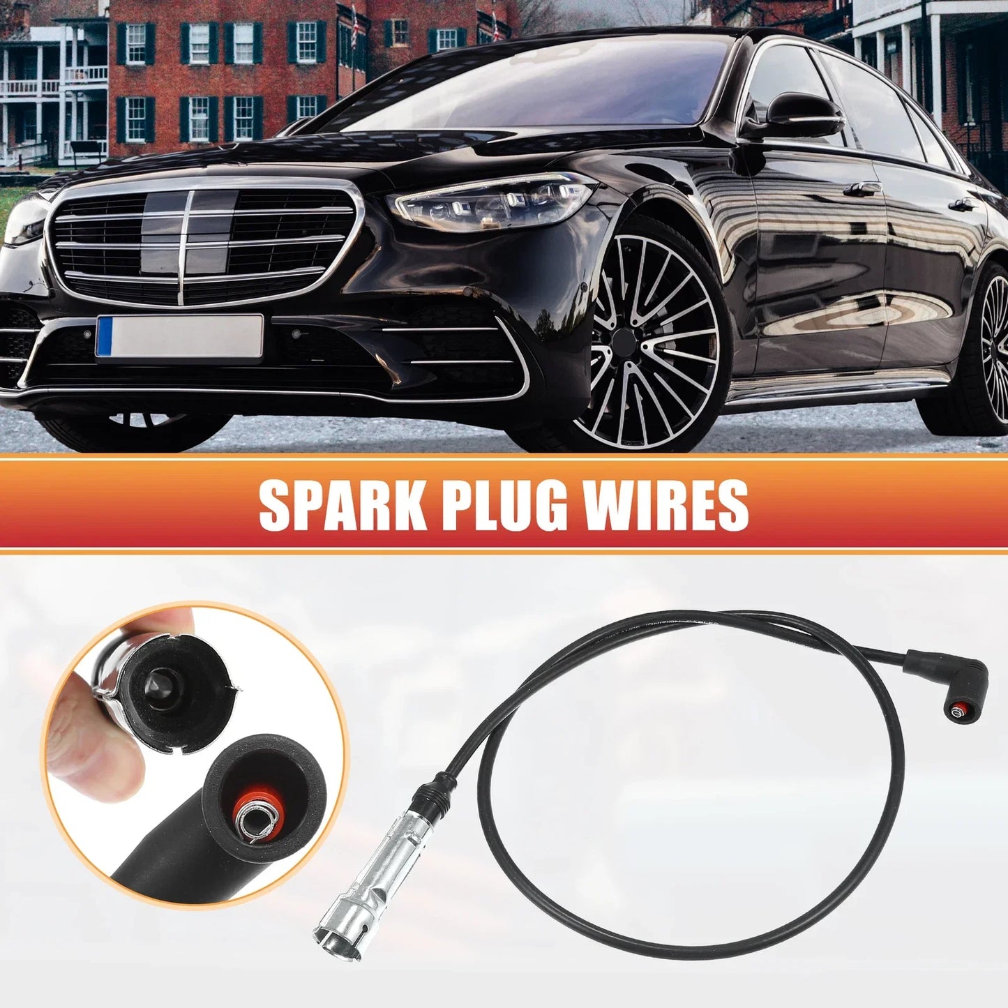 9 x Spark Plug Wire Ignition Coil Cables for Mercedes-Benz 380 (1982-1985)