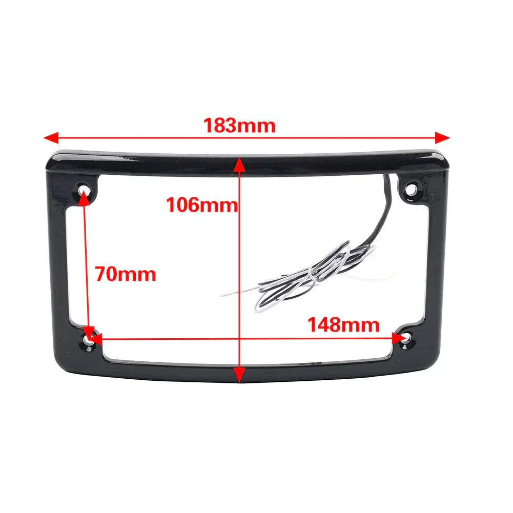 Rear License Plate Frame Bracket with Light for Harley Touring Glide (2009-2023)