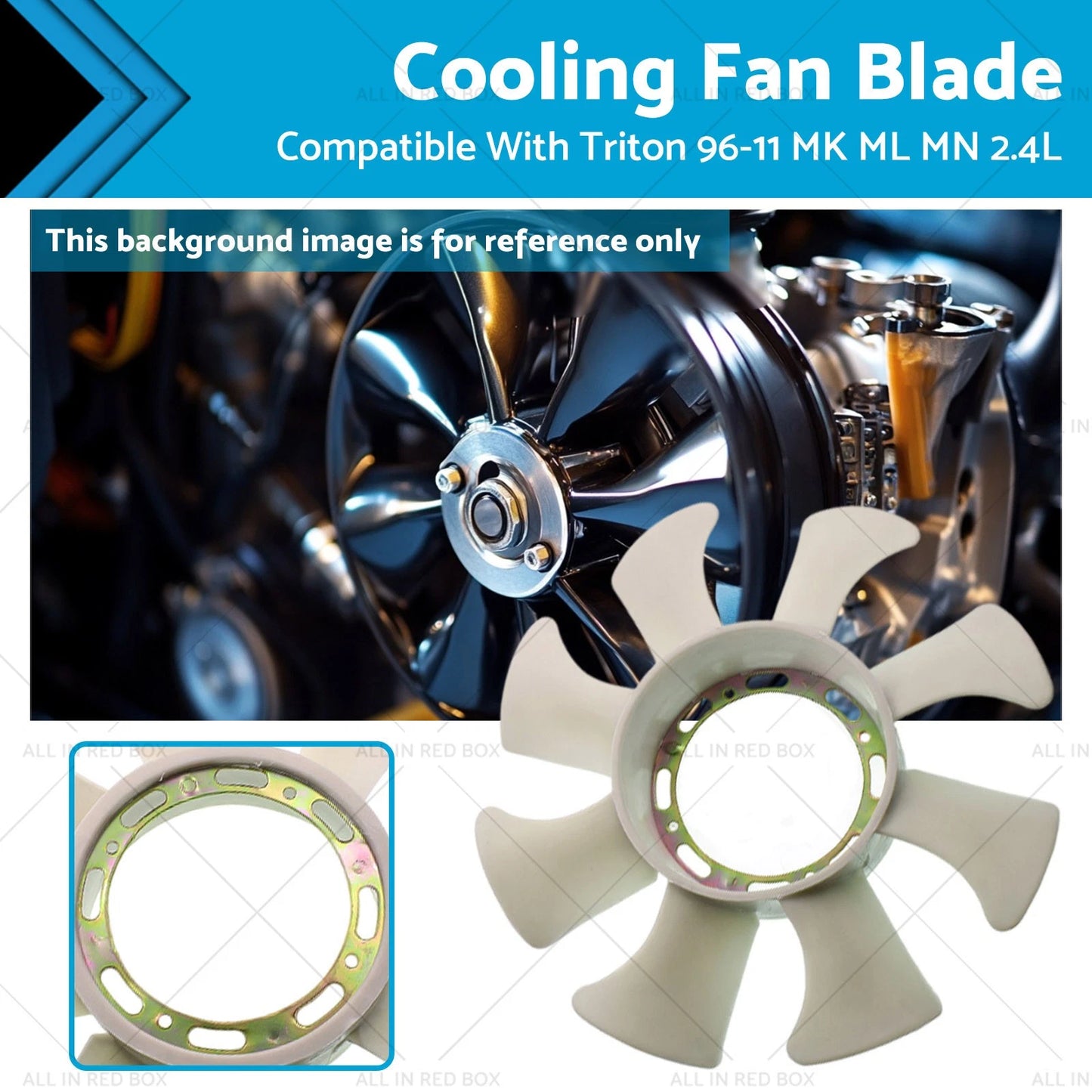 8-Blade Cooling Fan for Mitsubishi Triton MK ML MN 2.4L Petrol (2006-2015)
