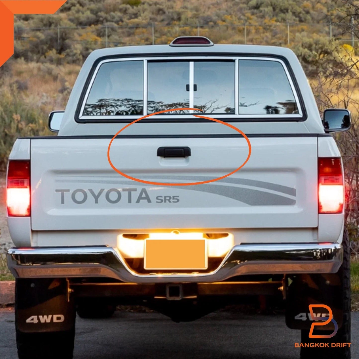 Black Tailgate Handle for Toyota Hilux 88-96, 4Runner LN85 LN105