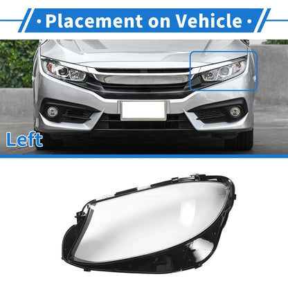 Car Front Left Headlight Lens Cover for Mercedes-Benz E-Class (2016-2021)