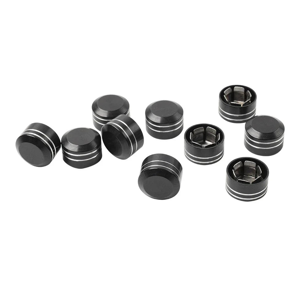 10 x CNC 11mm-14.6mm Engine Bolt Topper Caps for Harley Dyna Softail (2006-2023)