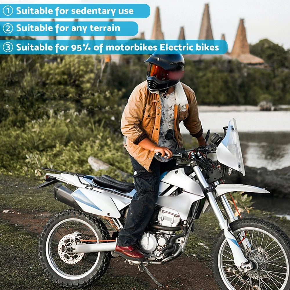 Gel Rear Seat Cushion for Motorcycle - Foldable 3D Honeycomb Structure