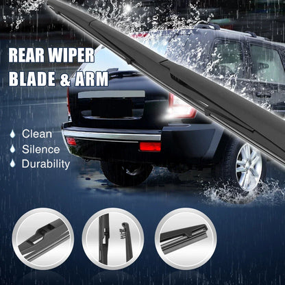 Rear Windshield Wiper Blade Arm Set 16 Inch for Lexus RX450h (2009-2017)