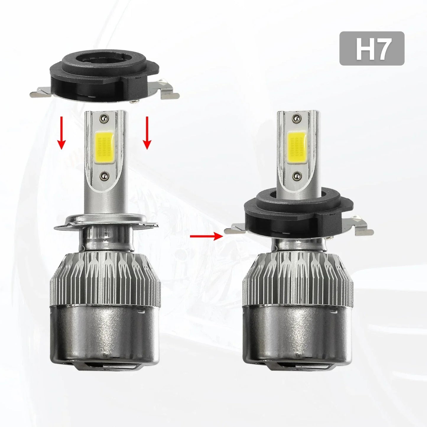 H7 LED Headlight Adapter Bases for Mercedes-Benz E Series (2005-2015)