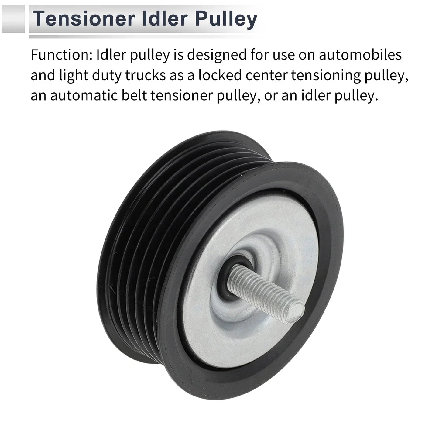 Drive Belt Idler Pulley for Mercedes-Benz W212 (2009-2014) Black 1 x Pc