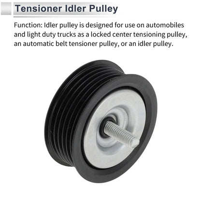 Drive Belt Idler Pulley for Mercedes-Benz W212 (2009-2014) Black 1 x Pc