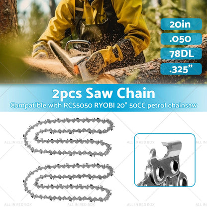 20" Chainsaw Chain for RYOBI RCS5050 50CC Petrol