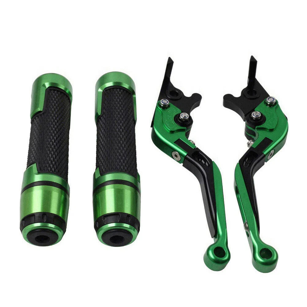 Folding Green Brake Clutch Lever Grip Set for Yamaha FJR XJR 1300 (2001-2023)