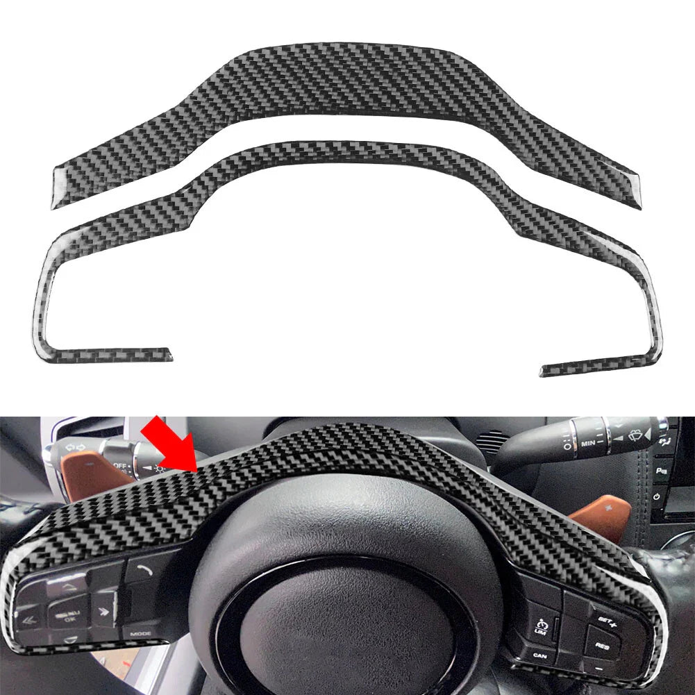 Black Steering Wheel Button Frame Cover Trim for Jaguar F-Type (2013-2024)