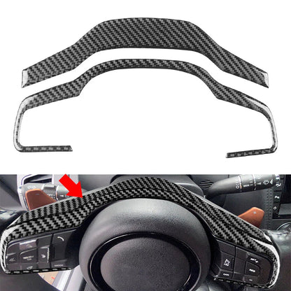 Black Steering Wheel Button Frame Cover Trim for Jaguar F-Type (2013-2024)