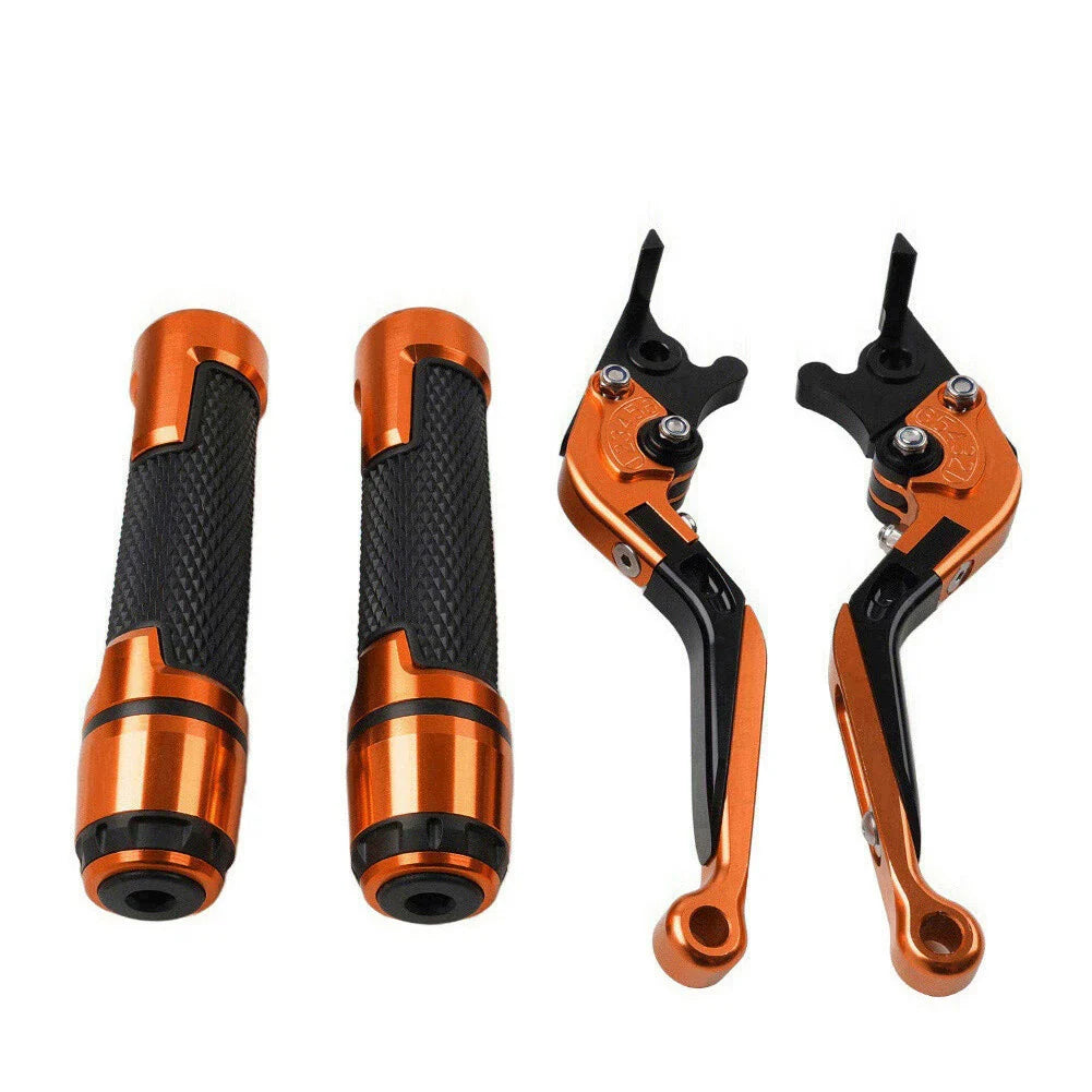 Orange Brake Clutch Lever Handlebar Grip Set for Yamaha FJR XJR 1300 (2001-2023)