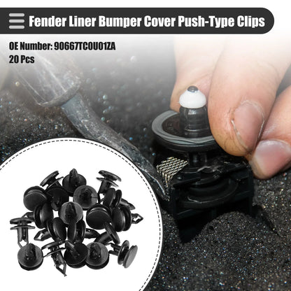 20 x Fender Liner Bumper Cover Push-Type Clips for Honda (No. 90667TC0U01ZA)