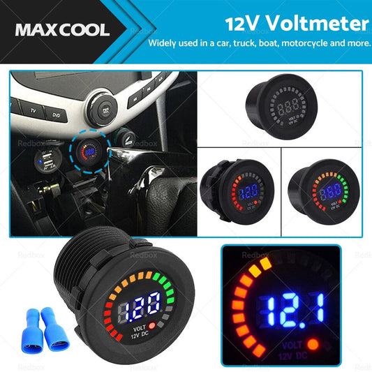 12V LED Digital Battery Volt Meter Monitor for Car Boat Marine Gauge