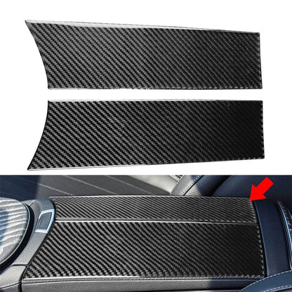 Carbon Black Console Armrest Storage Box Cover for Benz C E GLC Class (2015-2023)