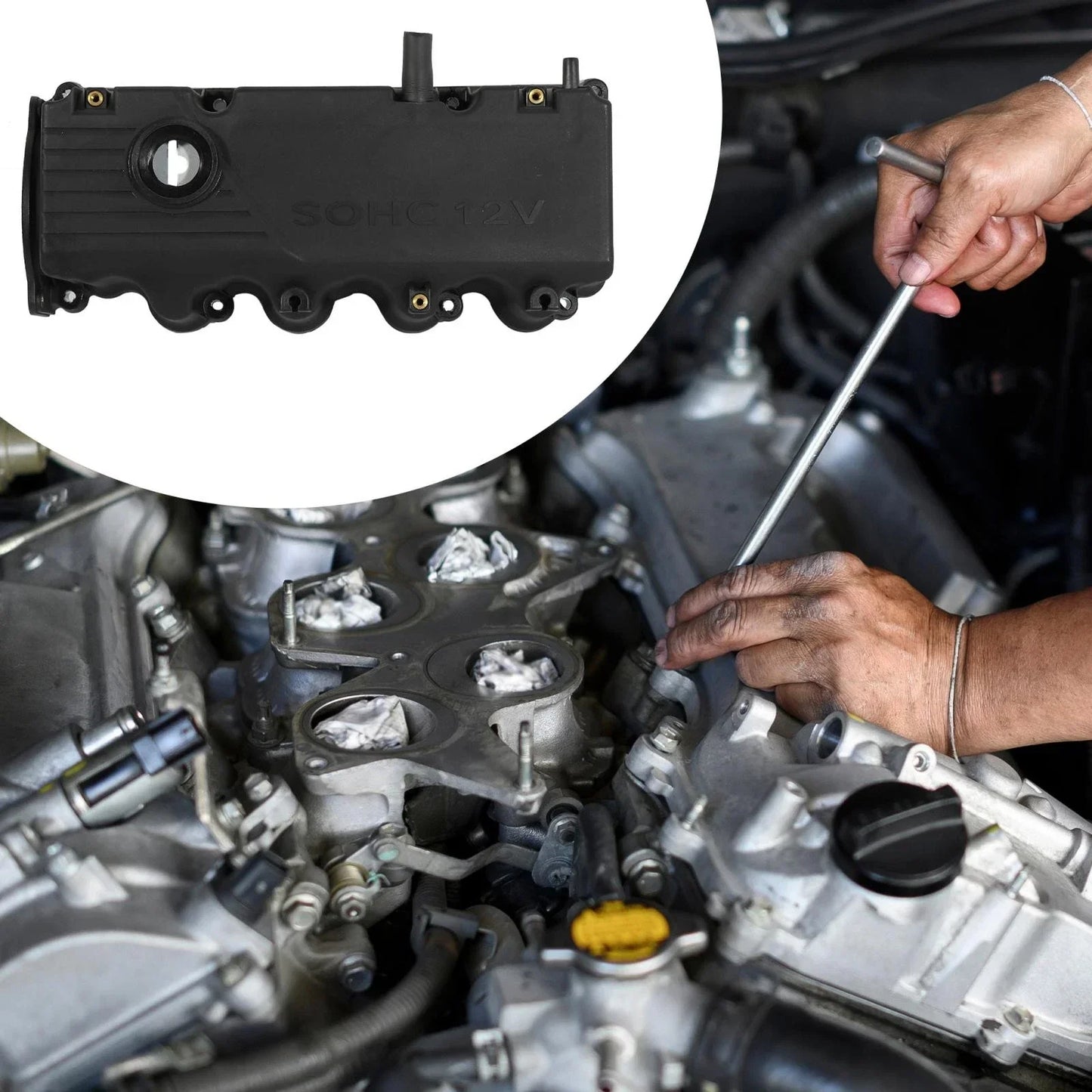 Engine Valve Cover for Hyundai Accent 2000-2002 1.5L (2 x Covers)