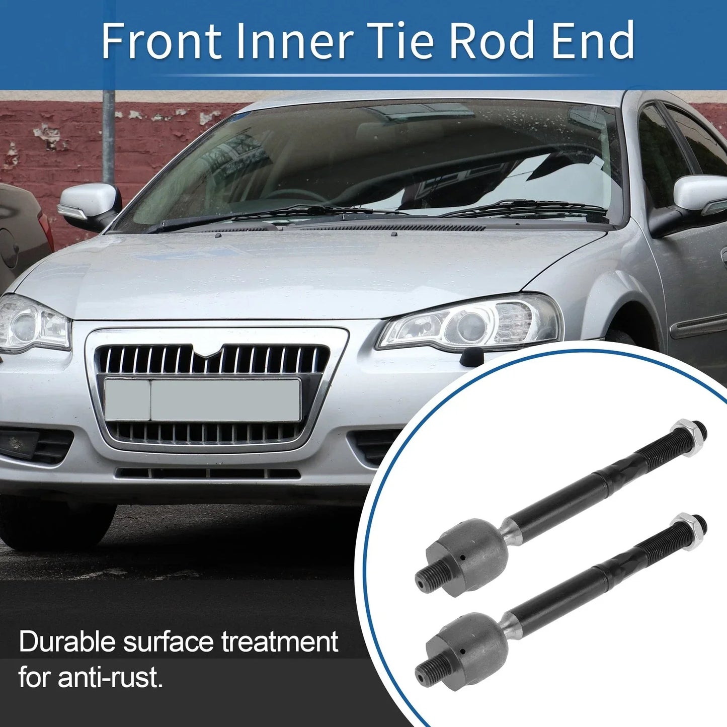 2 x Front Inner Tie Rod End Links for Chrysler 300, Dodge Charger (2011-2014)