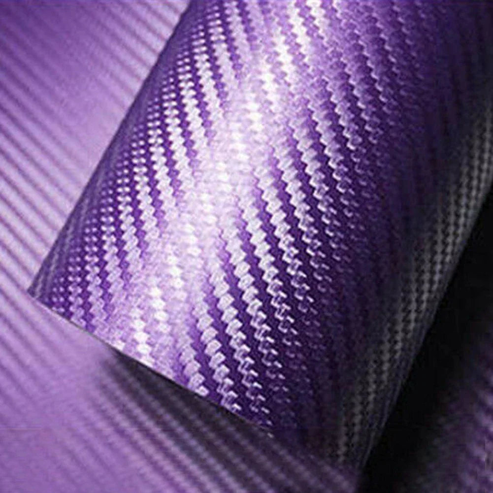 50x12 Car Purple Carbon Fiber Vinyl Wrap Sticker Interior Panel