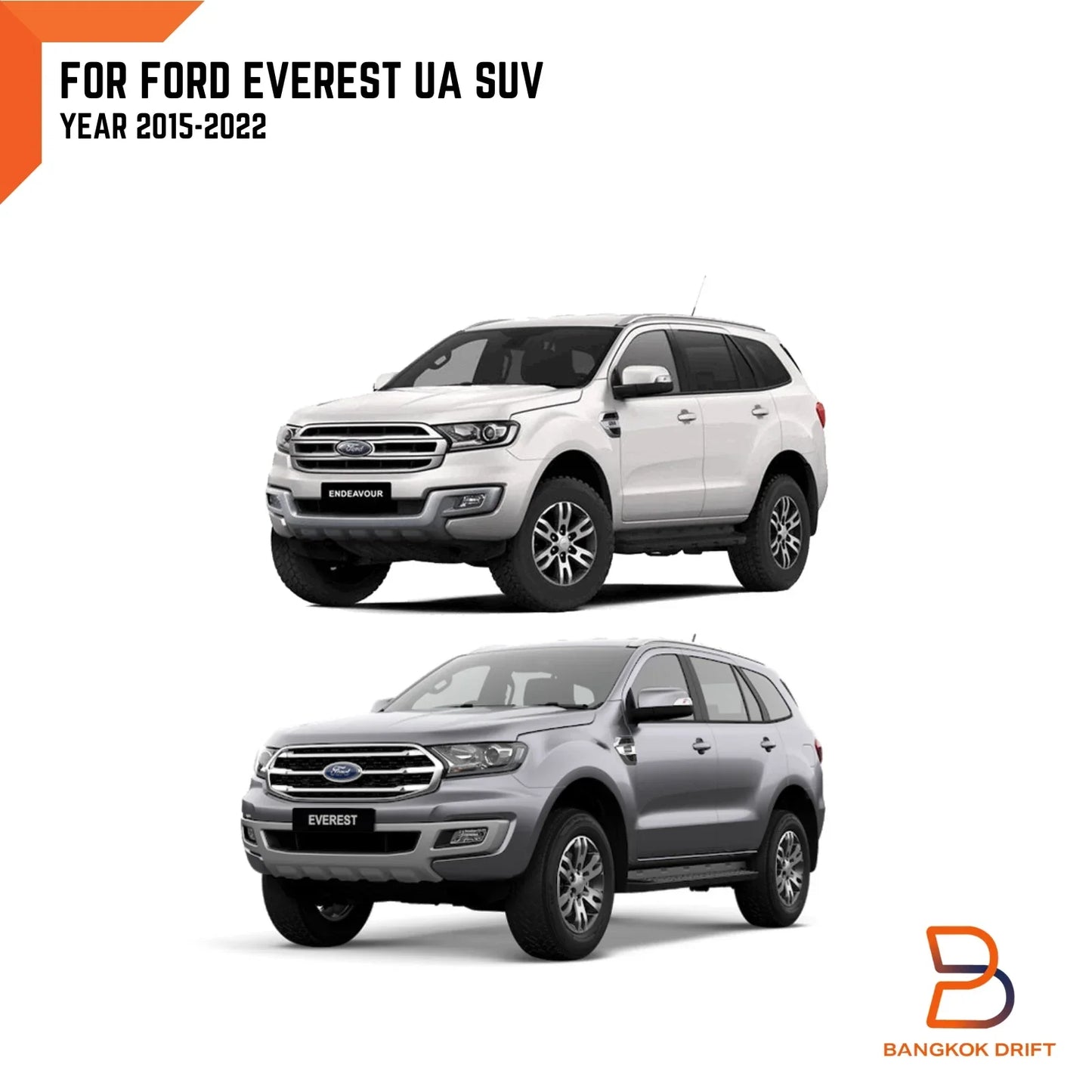 4x Black Door Step Protectors Sill Scuff Plates for Ford Everest (15-22)