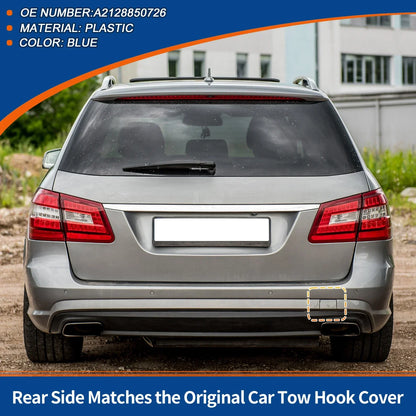 Rear Bumper Tow Hook Cover for Mercedes-Benz W212 E200 (2010-2016) Blue